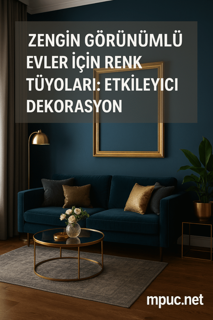 Zengin Görünümlü Evler İçin Renk Tüyoları